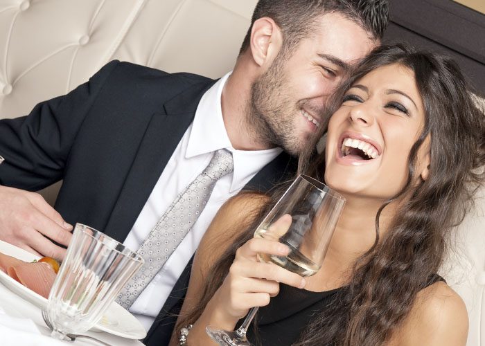 couple in a restaurant