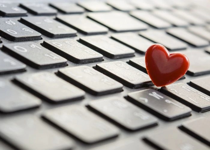 heart on the keyboard