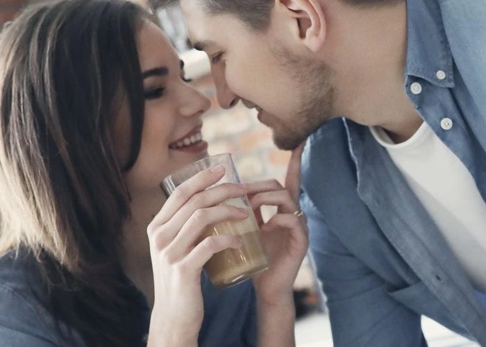 couple drinks cold coffee