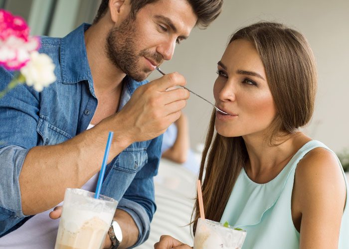 couple drinks milkshakes