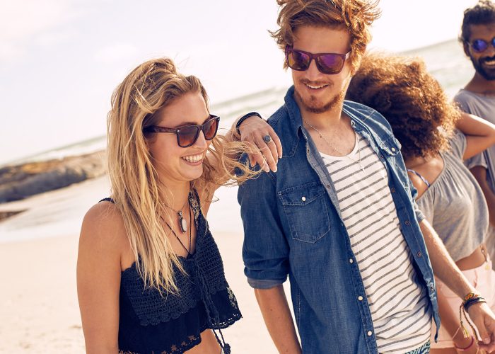 couples on a sea shore