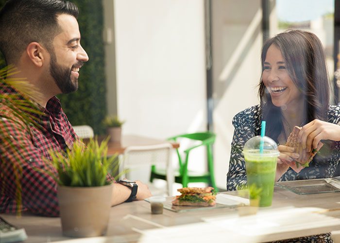 couple in cafe